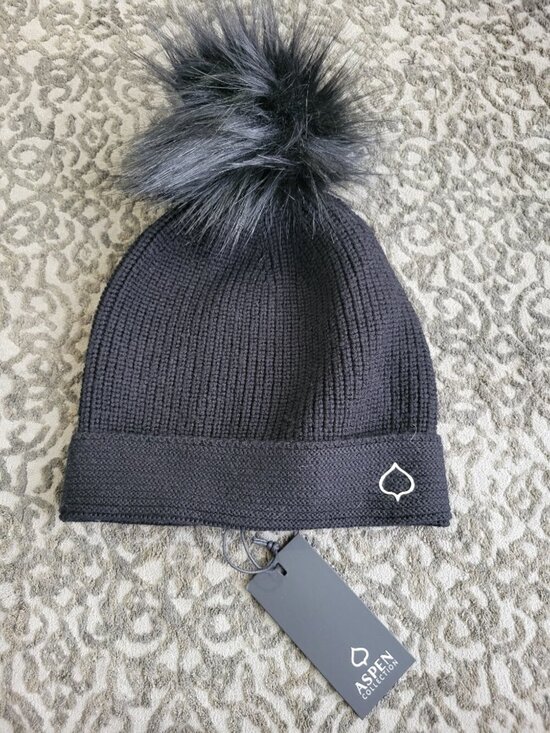 Aspen Collection Ruth Pom Beanie with removable top poof. main image 5